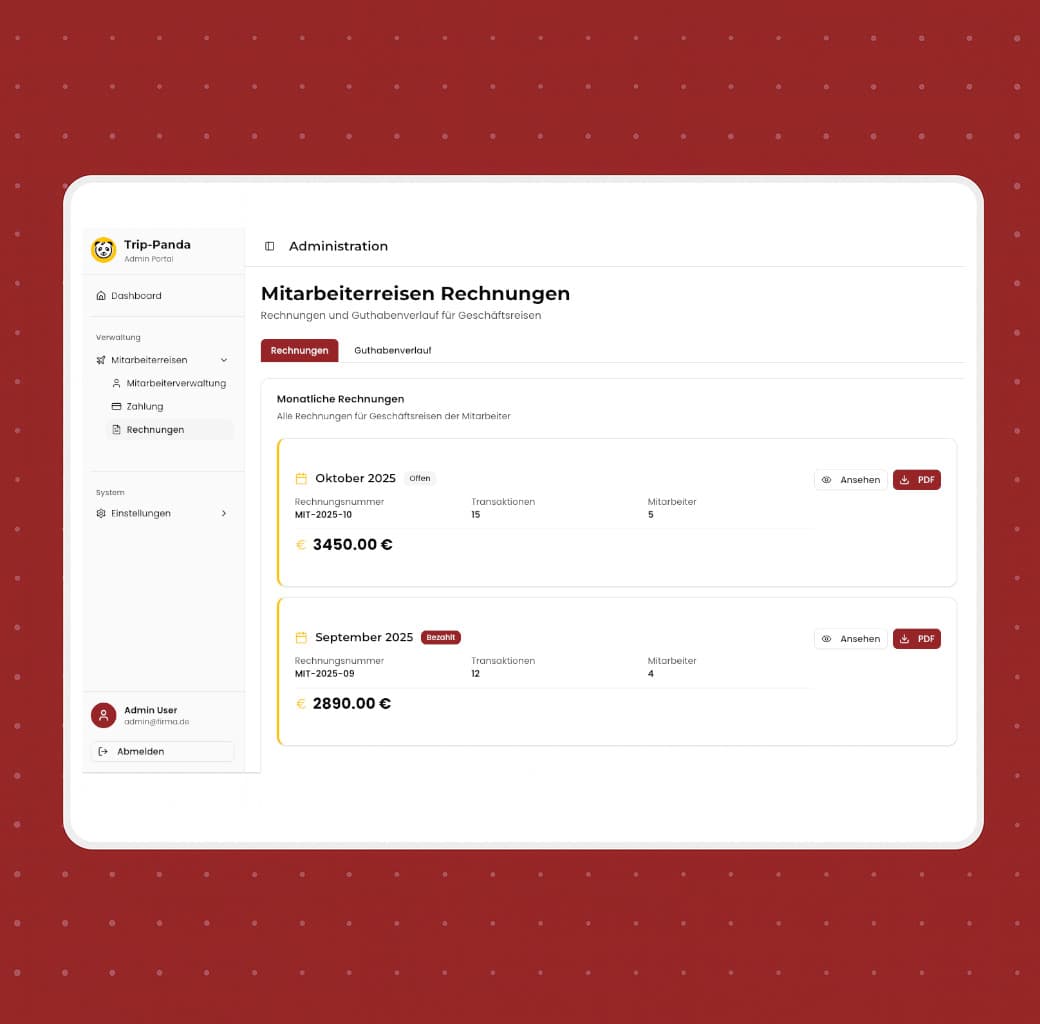 Trip-Panda Benefits Administration Dashboard